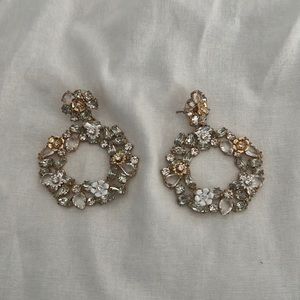 Never worn J Crew Floral Earrings